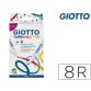 Rotulador giotto turbo glitter purpurina caja de 8 unidades