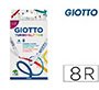 Rotulador giotto turbo glitter purpurina caja de 8 unidades