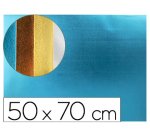 Goma eva liderpapel 50x70 cm espesor 2 mm metalizada azul claro