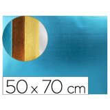 Goma eva liderpapel 50x70 cm espesor 2 mm metalizada azul claro