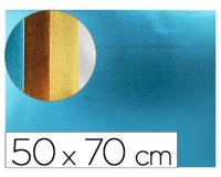 Goma eva liderpapel 50x70 cm espesor 2 mm metalizada azul claro