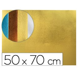 Goma eva liderpapel 50x70 cm espesor 2 mm metalizada oro