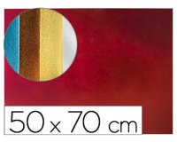 Goma eva liderpapel 50x70 cm espesor 2 mm metalizada rojo