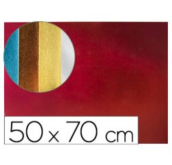 Goma eva liderpapel 50x70 cm espesor 2 mm metalizada rojo