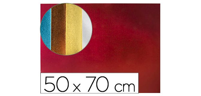 Goma eva liderpapel 50x70 cm espesor 2 mm metalizada rojo