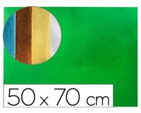 Goma eva liderpapel 50x70 cm espesor 2 mm metalizada verde