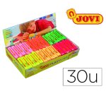 Plastilina jovi 70f tamaño pequeño caja de 30 unidades colores fluorescentes surtidos