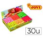 Plastilina jovi 70f tamaño pequeño caja de 30 unidades colores fluorescentes surtidos