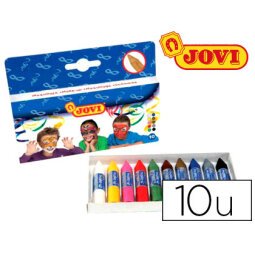 Barra maquillaje jovi caja de 10 colores surtidos