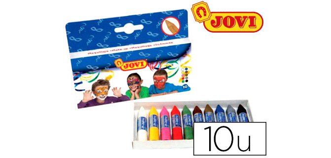 Barra maquillaje jovi caja de 10 colores surtidos