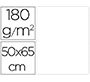 Cartulina liderpapel 50x65 cm 180g/m2 blanco paquete de 25 hojas