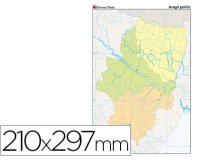 Mapa mudo color din a4 aragon politico