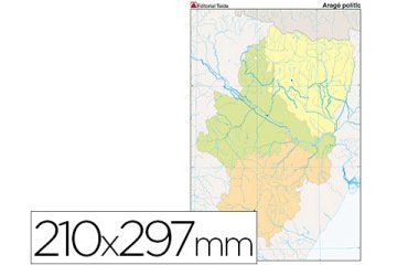 Mapa mudo color din a4 aragon politico