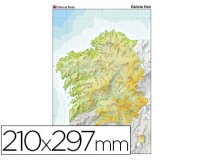 Mapa mudo color din a4 galicia fisico