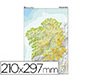 Mapa mudo color din a4 galicia fisico