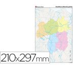 Mapa mudo color din a4 castilla-la mancha politico