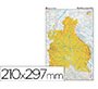 Mapa mudo color din a4 castilla-leon fisico