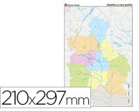 Mapa mudo color din a4 castilla-leon politico