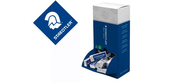 Goma de borrar staedtler mars plastic 526/50 expositor de 40 unidades