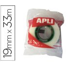 Cinta adhesiva apli 33 m x 19 mm invisible encelofanada individualmente