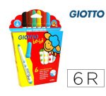 Rotulador giotto super bebe caja de 6 unidades colores surtidos