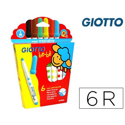 Rotulador giotto super bebe caja de 6 unidades colores surtidos