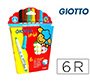 Rotulador giotto super bebe caja de 6 unidades colores surtidos