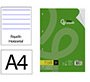 Recambio liderpapel a4 100 hojas 100gr rayado horizontal con margen 4 taladros