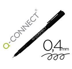 Rotulador q-connect punta de fibra fine liner negro 0,4 mm