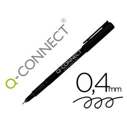 Rotulador q-connect punta de fibra fine liner negro 0.4 mm