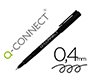 Rotulador q-connect punta de fibra fine liner negro 0,4 mm