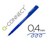Rotulador q-connect punta de fibra fine liner azul 0,4 mm