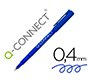 Rotulador q-connect punta de fibra fine liner azul 0,4 mm