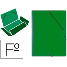 Carpeta gomas solapas carton saro tamaño folio verde