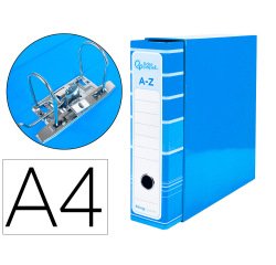 Archivador de palanca liderpapel a4 filing system forrado sin rado lomo 80mm con caja y compresor metal