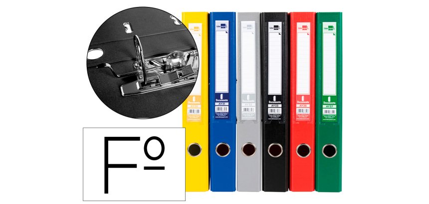 Archivador de palanca Liderpapel documenta forrado pvc con rado y compresor metálico