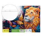 Bloc dibujo liderpapel lineal espiral 460x325 mm 20 hojas 180 gr/m2 con recuadro perforado