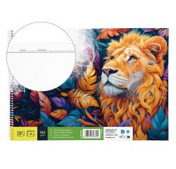 Bloc dibujo liderpapel lineal espiral 460x325 mm 20 hojas 180 gr/m2 con recuadro perforado