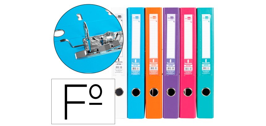 Archivador de palanca Liderpapel documenta forrado pvc con rado y compresor metálico