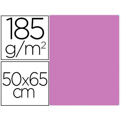 Cartulina guarro malva 50x65 cm 185 gr