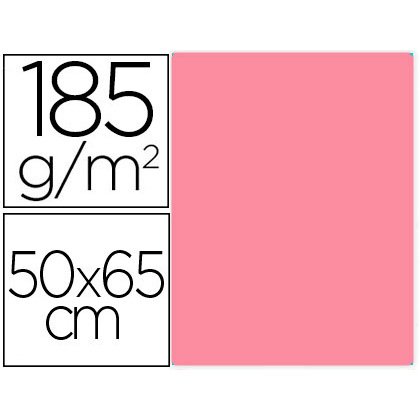 Cartulina guarro rosa chicle 50x65 cm 185 gr