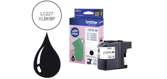 Brother LC227BK XL Cartucho original negro alta capacidad (1200 páginas)
