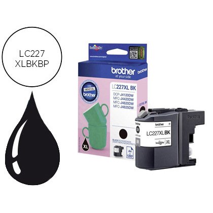 Brother LC227BK XL Cartucho original negro alta capacidad (1200 páginas)