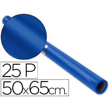 Papel charol rollo azul cobalto