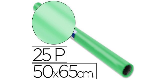 Papel charol rollo verde pálido 