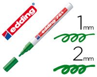 Rotulador edding punta fibra 751 verde punta redonda 1-2 mm