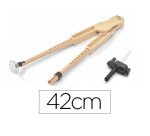 Compas para encerado faibo de plastico imitacion madera con adaptador 42 cm