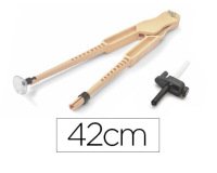 Compas para encerado faibo de plastico imitacion madera con adaptador 42 cm