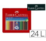 Lapices de colores faber castell acuarelable colour grip triangular caja metalica de 24 colores surtidos