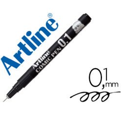 Rotulador artline calibrado micrometrico negro comic pen ek-281 punta poliacetal 0,1 mm resistente al agua